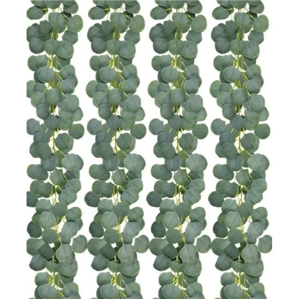 4 pack Eucalyptus Garland & 25 count Ivory Roses Set Wedding Decor